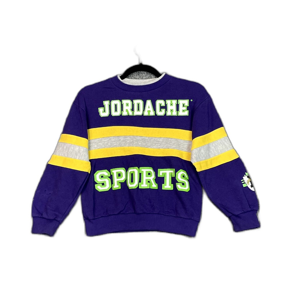 Vintage Jordache Sports Sweatshirt Men Small Colorblock Crew Neck Pullover Retro